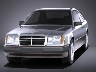 Mercedes-Benz E class W124 Coupe 1990 VRAY 3D model