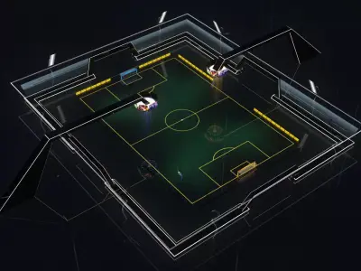 Stadium Soccer Glow 3d model 3D model