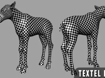 Baby Wildebeest Low-poly 3D model