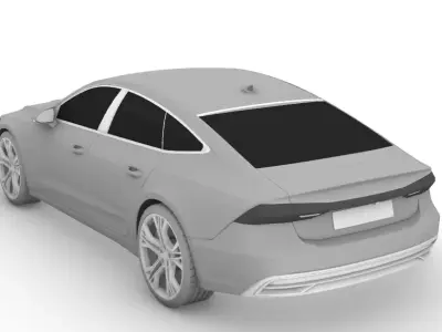 New Car Model Audi A7 Sportback  Low-poly 3D model