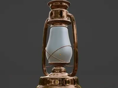 Lamp game-ready old Free low-poly 3D model