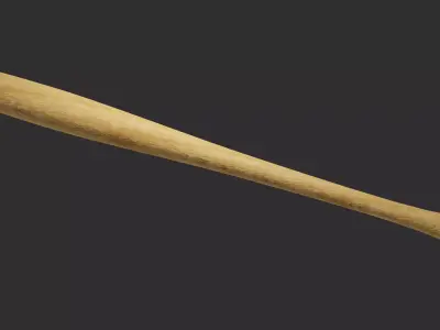 Simple Wooden Baseball Bat Low-poly 3D model
