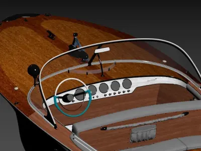 Vintage speedboat 3D model