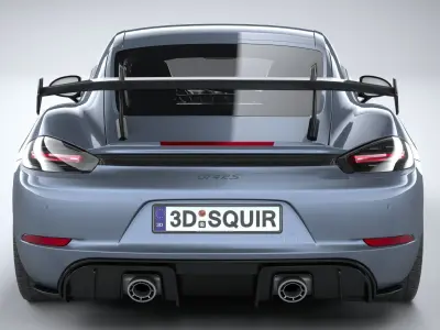 Porsche 718 Cayman GT4 RS 2022 lowpoly Low-poly 3D model