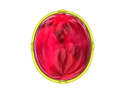 7919 luxury diamond oval ruby men ring 3D print model