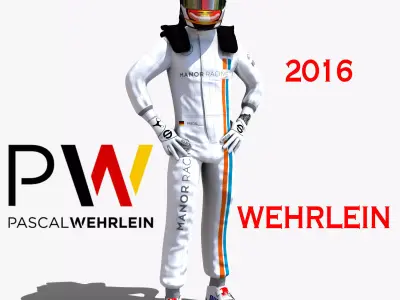 Pascal Wehrlein 2016 Low-poly 3D model
