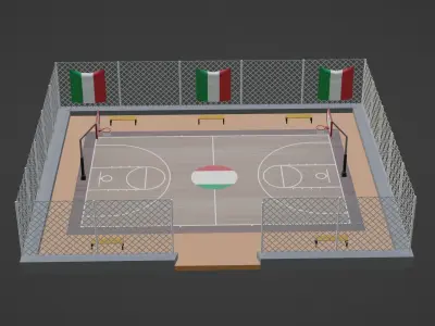 Basketball Stadium - Italy Low-poly 3D model