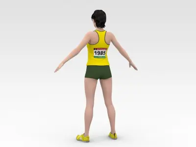 Athletic Runner 3D model