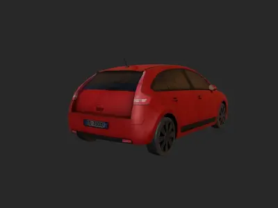Low Poly Car 8 citroen Low-poly 3D model
