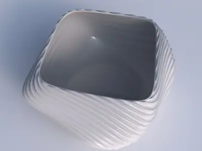 Bowl helix with bent extruded lines 3 3D print model