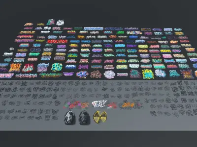 Graffiti Pack Decals 5 in 1 Texture