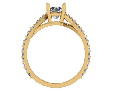 criss cross solitaire ring  3D print model