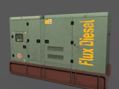 Game-Ready Diesel Generator Low-poly 3D model