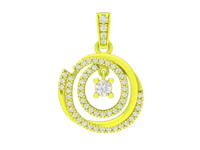 A7626 Korean Style Luxury Diamond Women Pendant 3D print model