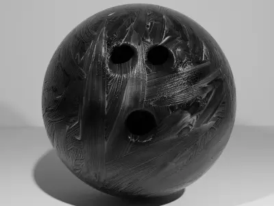 Bowling Ball Black Smear 3D model