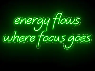 Energy flows Neon Sign 3D model