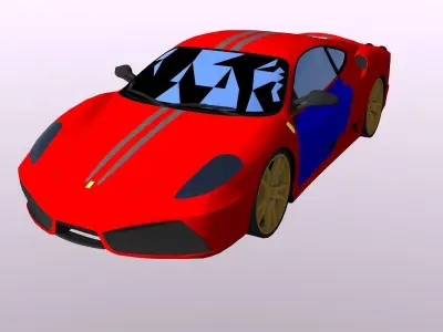 sports Car Low-poly 3D model purchase