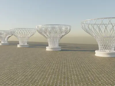 circle canopies  Free 3D model