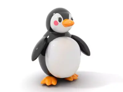 Inflatable Penguin Toy Model Pack for D Rendering Low-poly 3D model