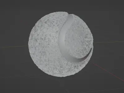 Realistic Procedural Tennis Ball Model Low-poly 3D model