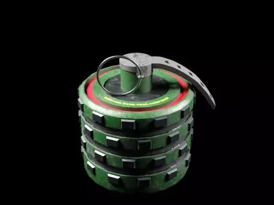 Grenade Low-poly 3D model