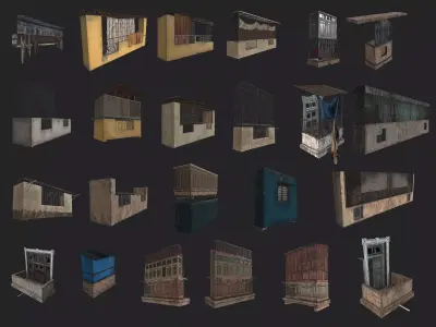 Galleries  balconies 3D model