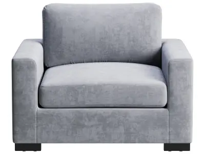 Armchair stone beam 3D model