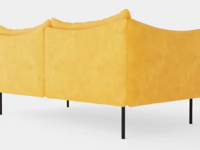 Fogia Tiki 2-Seater Sofa Low-poly 3D model
