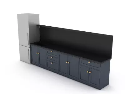 3D modern kitchen design 03 model Low-poly 3D model