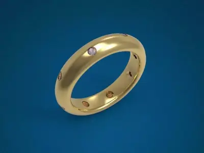 Simple engagement ring Free 3D print model