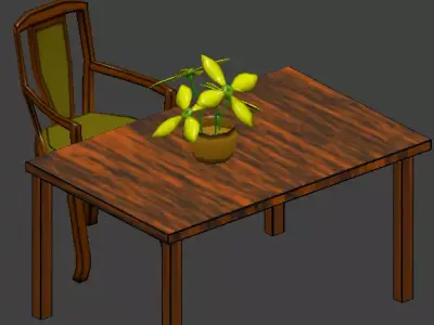 Cartoon Desck Free 3D model