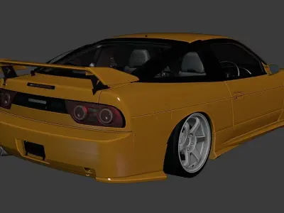 RailWork Nissan 180sx Body Kit GT6 Base 3D model
