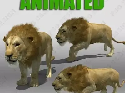 Lion Animated 3D model