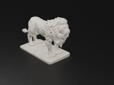 Lion Statue 3D model get