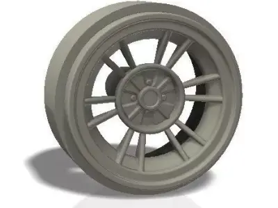 6 double spokes rim - print model 3D print model