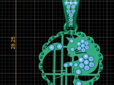 LUXURY DESIGNING PENDANT 3D PRINTABLE MODEL 3D print model