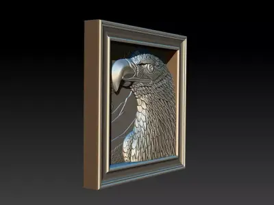 American Eagle 3D Relief Model - STL - OBJ - ZTL 3D print model
