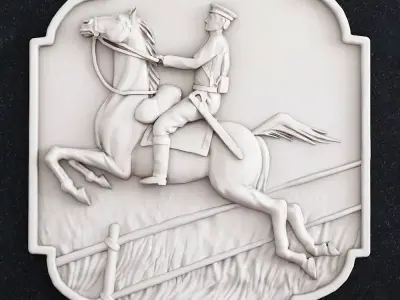 rider horse cowboy  3D print model