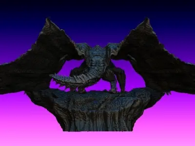 monster Hunter Gore Megala statue 3D model