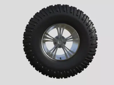 Modern sport car- offroad  3d rims Low-poly 3D model