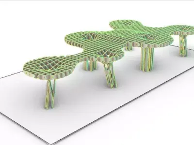 Metropol Parasol - 3D Model - Structure  Low-poly 3D model