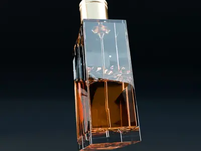 Perfume bottle orange 3D model Advertising 3D model