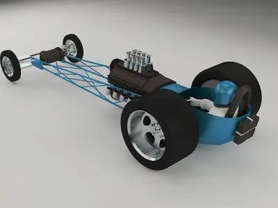 Cartoon Racing Car Collection Low-poly 3D model