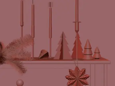 HM - Porcelain and Metal Christmas Decoration - Gaga 3D model