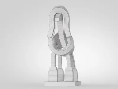 Silver Poodle 3D model