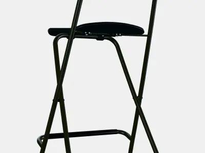 FRANKLIN Bar stool with backrest foldable 1 Low-poly 3D model