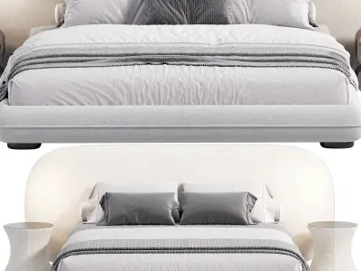 Bari bed by Como Casa 3D model