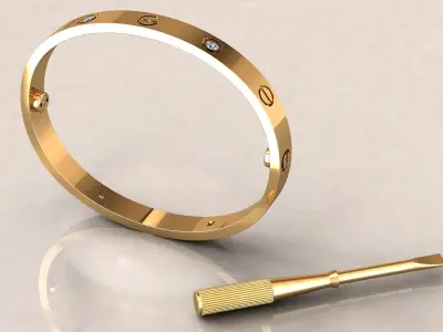 Love Bracelet C 17cm 3D print model