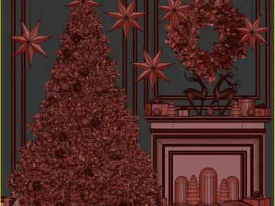 Decoration Christmas B04 3D model