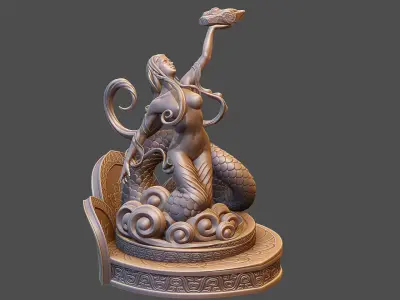  Nuwa mends the sky high model statue 3D model